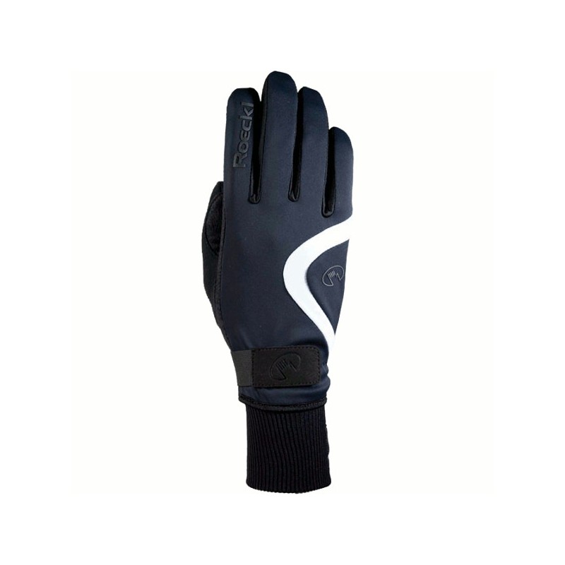 Warme damen handschoenen Roeckl Eno zwart-wit Warme damen handschoenen Roeckl Eno zwart-wit